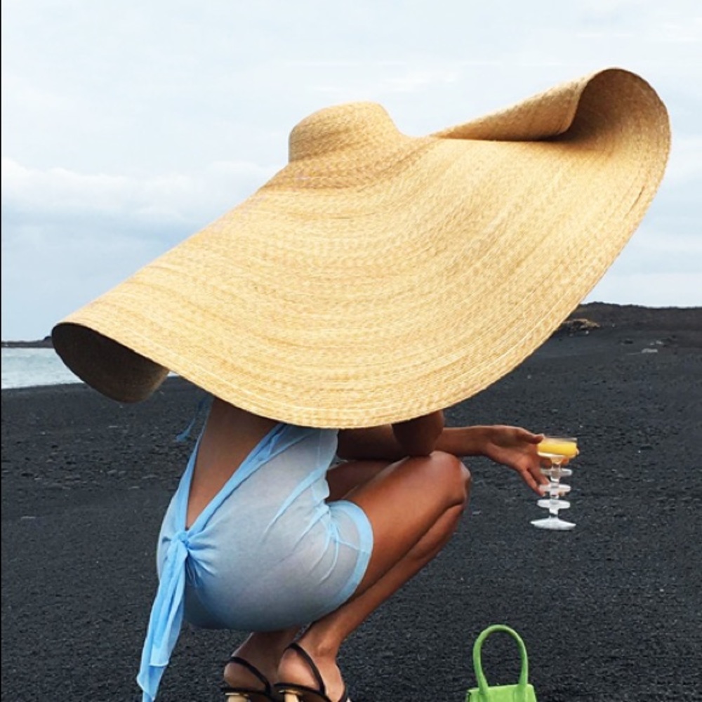 Iconic huge brim straw hat